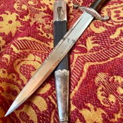 Dague couteau de chasse ancien 1870/80 type Faur&eacute; Lepage