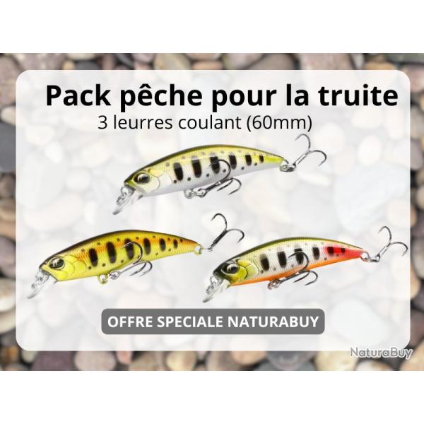 Lot de 3 Leurres DW67 (60S) - 60mm 6.1g Sp�cial Grosses Truites et Courants Forts