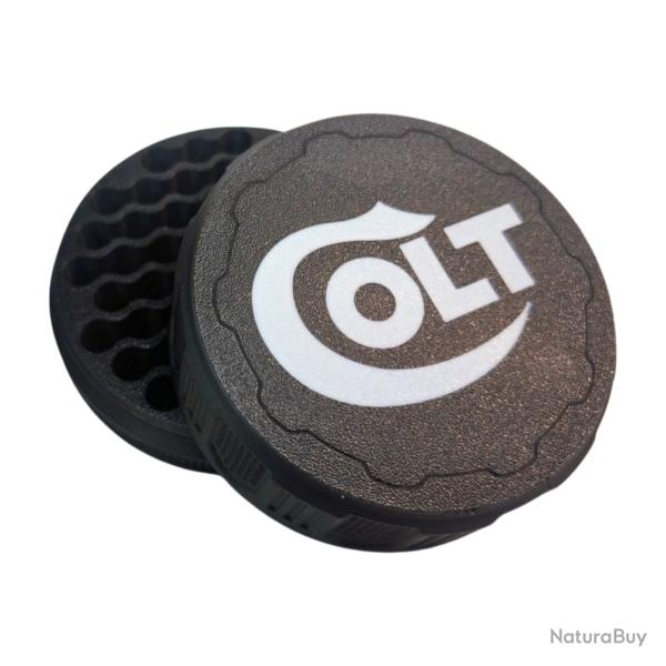 Bo�te � munitions 38 sp�cial 38SPL. Logo Colt. Vendue vide. Robuste pratique design.