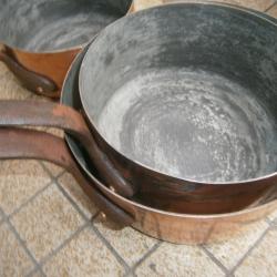 lot de casseroles en bim&eacute;tal