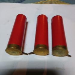 lot de 3 douilles de cal 14 a broche fioochi (rare)