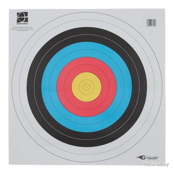 Blason de Cible World Archery 60?cm - Pr�cision Standard Centre 10 60 cm - Lot de 100 cibles