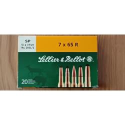 LOT CARTOUCHES SELLIER & BELLOT BOITE DE 20 CAL. 7X65R SP 9.1G