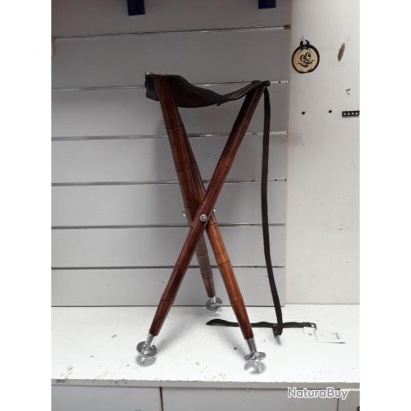 Trepied Lovergreen cuir et bois clair 73cm