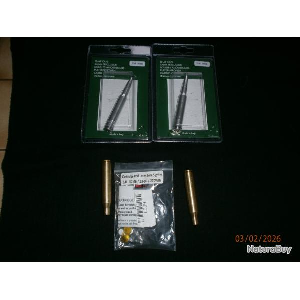 balles amortisseurs inertes et balles laser calibre 30.06