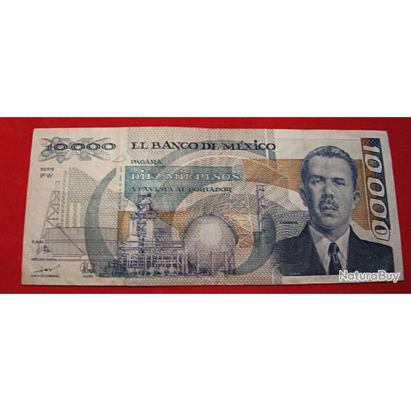 Mexique, billet de 10000 pesos 1991 TTB