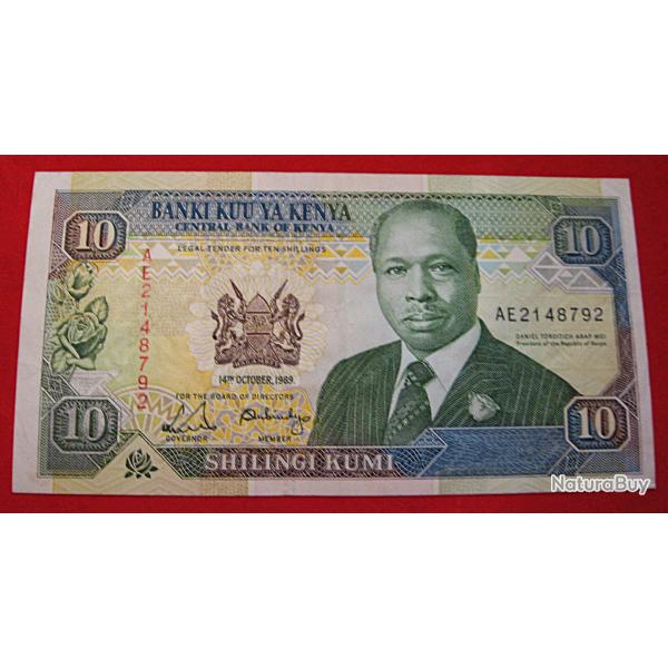 Kenya billet de 10 shilingi 1969 ttb+