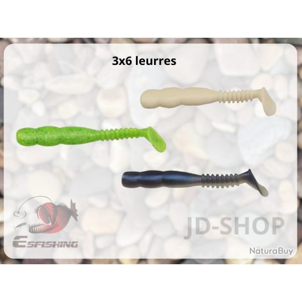 Pack 18 Leurres Souples Shad 95mm - S�lection Sandre & Brochet - JD-SHOP