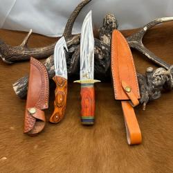 Set de couteaux "THE HUNTER": Couteau Bowie +Couteau a d&eacute;pecer ref N.CDH20