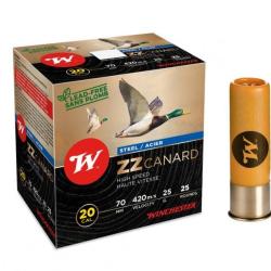 2 BOITES DE 25 CARTOUCHES WINCHESTER ZZ CANARD CALIBRE 20/70 - 25 G - BJ - PB 6
