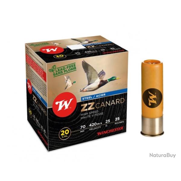 2 BOITES DE 25 CARTOUCHES WINCHESTER ZZ CANARD CALIBRE 20/70 - 25 G - BJ - PB 4