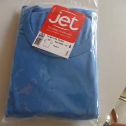 NEUF    T Shirt  Homme JET  Sous Vetement Coton  XXL Taille 6  sous blister col rond  couleur bleu