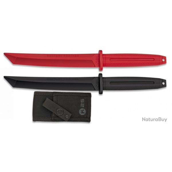 Couteau d'entra�nement droit caoutchouc K25 Noir