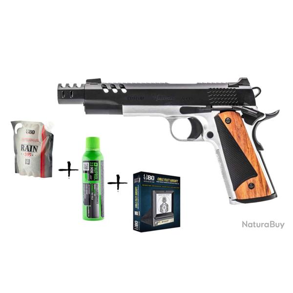 Pack de Noel r�plique GBB VORSK CS Defender Pro 1J + billes + cible + gaz