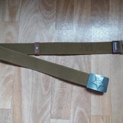 CEINTURON TOILE ARMEE RUSSE  PERIODE POST WW2 GUERRE FROIDE
