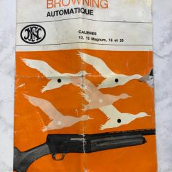 Notice fusil de chasse Browning automatique 3 ou 5 coups