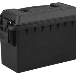 Caisse munition polym&egrave;re cal.30 noir 24.5X10.8X14.5cm