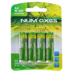 Piles rechargeables type AA HR6 1,2 v - NUM'AXES