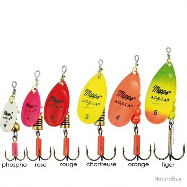 Cuiller MEPPS aglia fluo x1 n�5 Tiger/or