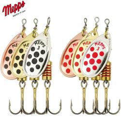 Cuiller MEPPS Aglia d&eacute;cor&eacute;es x1 3 Argent points rouges