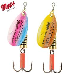 Cuiller MEPPS aglia micropigments n&deg;2 Rainbow/argent