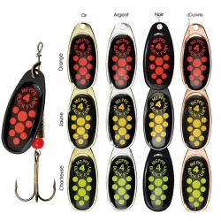 Cuiller MEPPS black furry n&deg;4 x1 noir points jaune