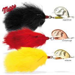 Cuiller MEPPS giant marabou cuivre/rouge