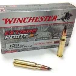CARTOUCHES WINCHESTER 308 WIN - EXTREME POINT - 150 GR - BOITE DE 20 UNIT&Eacute;S