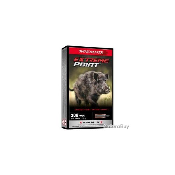 CARTOUCHES WINCHESTER 308 WIN - EXTREME POINT - 150 GR - BOITE DE 20 UNIT�S