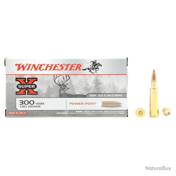 20 munitions Winchester Super X 180 Gr, cal .300 WSM