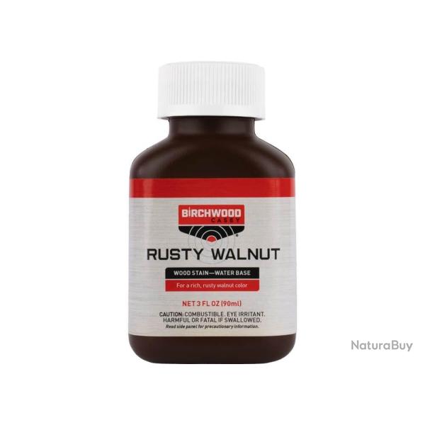 Birchwood Casey - Huile et Teinture pour bois Rusty Walnut - couleur noyer rouge - 90ml