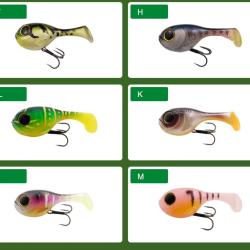 ESFISHING Leurre souple pr&eacute; plomber 82mm24g pack de deux leurres coloris au choix