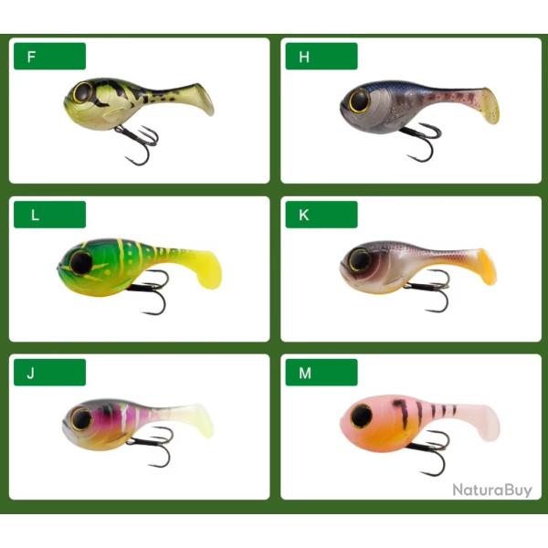 ESFISHING Leurre souple pr� plomber 82mm24g pack de deux leurres coloris au choix