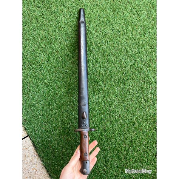 Ba�onnette britannique Pattern 1907 - Enfield - Mars 1915 - WWI - Avec fourreau