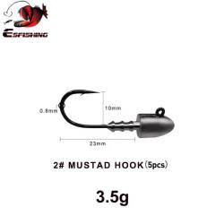 Lot de 10 T&ecirc;tes Plomb&eacute;es 3,5g - Taille Polyvalente - Perche & Sandre - JD-SHOP