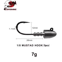 Lot de 10 T&ecirc;tes Plomb&eacute;es 7g - Sp&eacute;cial Sandre & Brochet - Hame&ccedil;on Renforc&eacute; - JD-SHOP