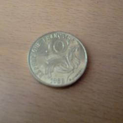 monnaie 10 francs jimenez  1986