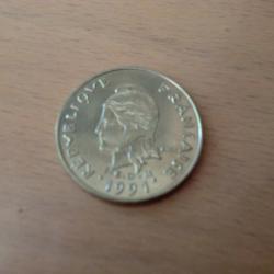 monnaie 10 francs polyn&eacute;sie fran&ccedil;aise  1991