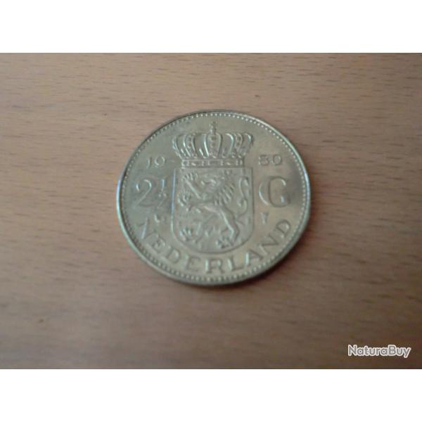 monnaie pays bas juliana  2-1/ 2 gulden  1980