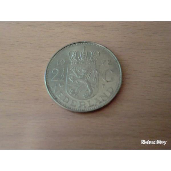 monnaie pays bas juliana  2-1/ 2 gulden  1972