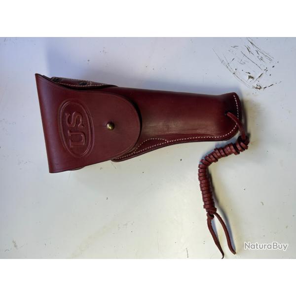 HOLSTER 1911 cuir �pais marron rouge