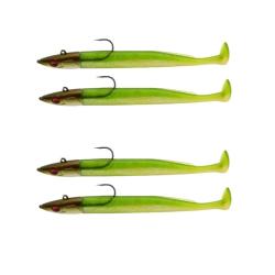Leurre souple pr&eacute;-plomb&eacute; 30 g 150 mm lot de 4 leurres  Vert Chartreux Id&eacute;ale P&ecirc;che en Mer
