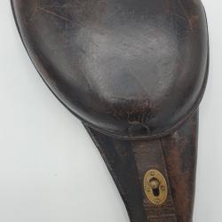 Holster cuir noir :  "jambon" pour r&eacute;volver d'ordonnance 1892.