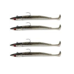 Leurre souple pr&eacute;-plomb&eacute; 30 g 150 mm lot de 4 leurres Coloris Naturel Id&eacute;ale P&ecirc;che en Mer