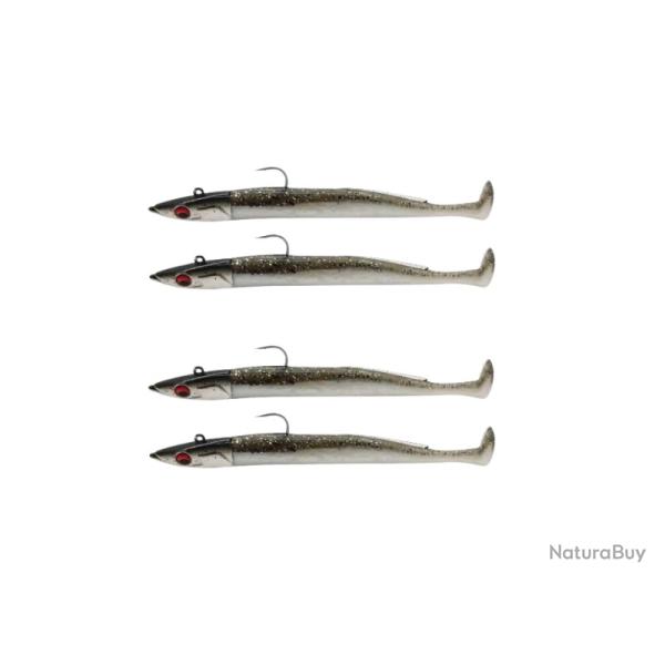 Leurre souple pr�-plomb� 30 g 150 mm lot de 4 leurres Coloris Naturel Id�ale P�che en Mer