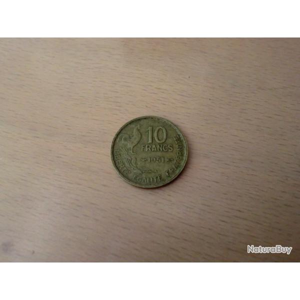 monnaie r�publique fran�aise 10 francs  1951