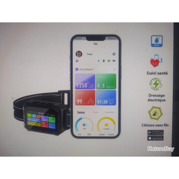 Collier anti-fugue ROG area 2 avec application de dressage