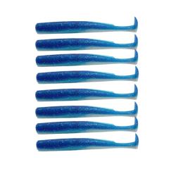 Leurre Souple x8 120cm Couleur Bleu Id&eacute;ale P&ecirc;che En Mer
