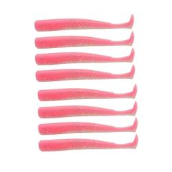 Leurre Souple x8 120cm Couleur Rose Id&eacute;ale P&ecirc;che En Mer