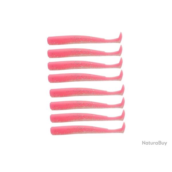 Leurre Souple x8 120cm Couleur Rose Id�ale P�che En Mer